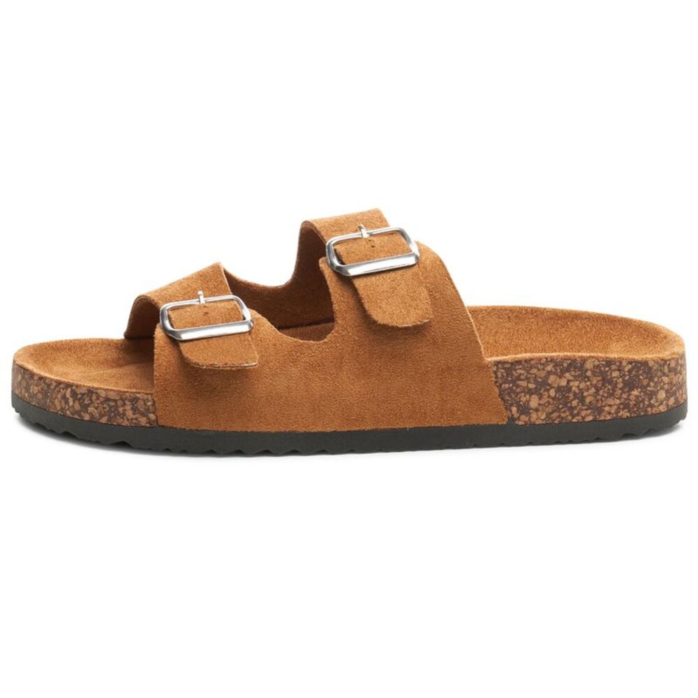 Alpine Swiss Womens Double Strap Slide Sandals EVA Sole Flat Comfort Shoes - Picture 2 of 8